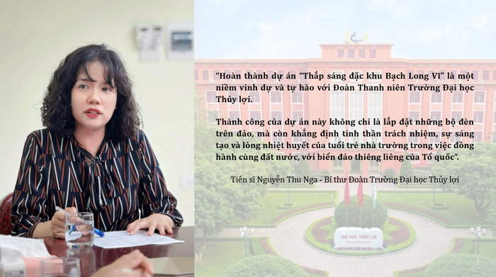 Tiến sĩ Nguyễn Thu Nga - Bí thư Đoàn Thanh niên Trường Đại học Thủy lợi. Tiến sĩ Nguyễn Thu Nga - Bí thư Đoàn Thanh niên Trường Đại học Thủy lợi.