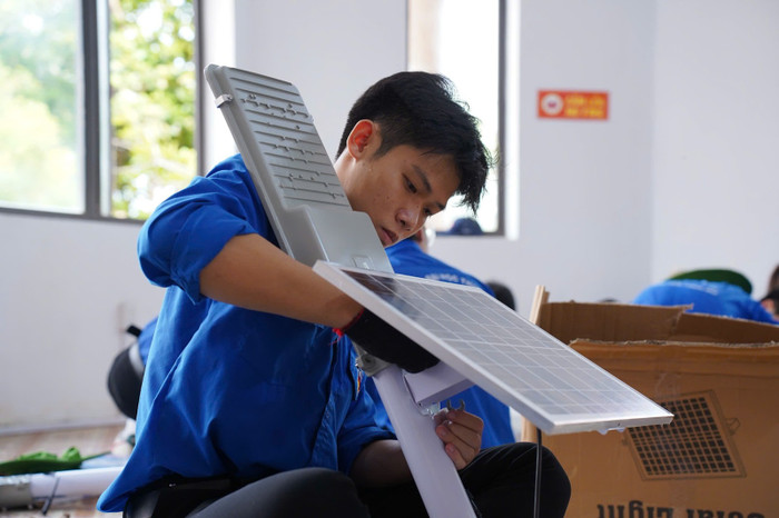 Em Lương Thiện An - Chủ nhiệm câu lạc bộ sinh viên Thanh Hóa Trường Đại học Thủy lợi. Ảnh: NTCC. Em Lương Thiện An - Chủ nhiệm câu lạc bộ sinh viên Thanh Hóa Trường Đại học Thủy lợi. Ảnh: NTCC.
