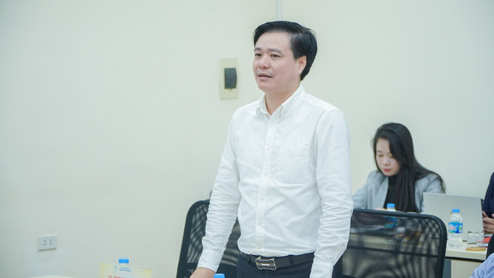 Tiến sĩ Đàm Quang Thắng - Chủ tịch Hội đồng cố vấn khởi nghiệp đổi mới sáng tạo Quốc gia chia sẻ tại buổi lễ. Ảnh: NTCC. dsc02134.jpg