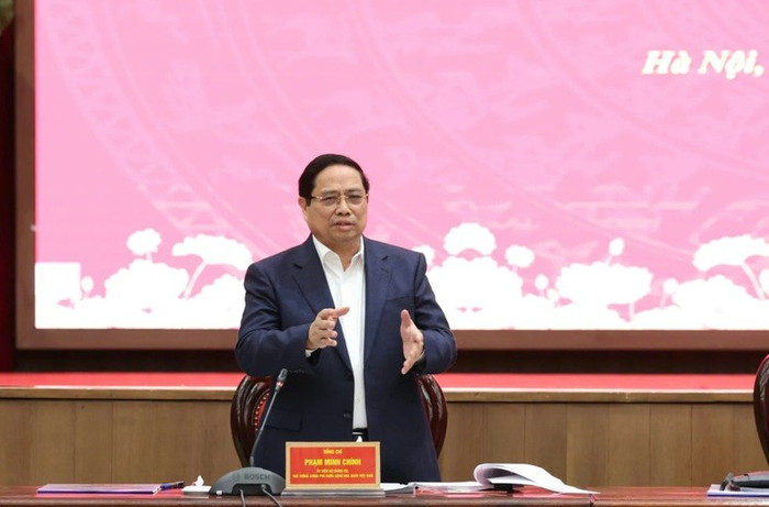 Thủ tướng Chính phủ Phạm Minh Chính phát biểu tại buổi làm việc.