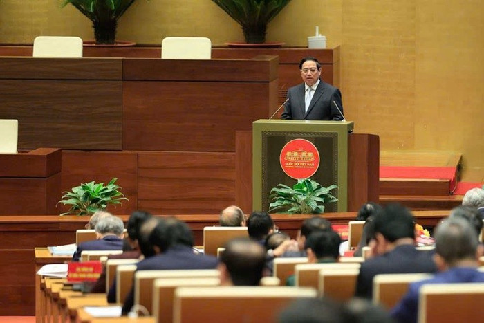 Thủ tướng Phạm Minh Chính gợi ý 6 nhóm giải pháp cụ thể để thực hiện hiệu quả Chương trình hành động. Ảnh: VGP/Nhật Bắc