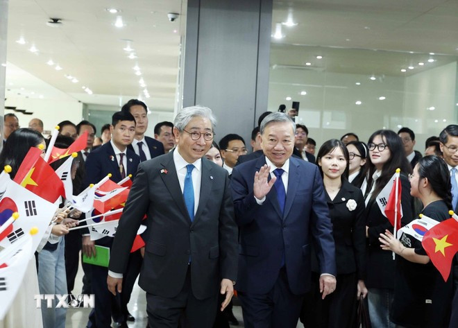 Tổng Bí thư Tô Lâm đến phát biểu chính sách tại Đại học Yonsei. Ảnh: Thống Nhất/TTXVN Tổng Bí thư Tô Lâm đến phát biểu chính sách tại Đại học Yonsei. Ảnh: Thống Nhất/TTXVN