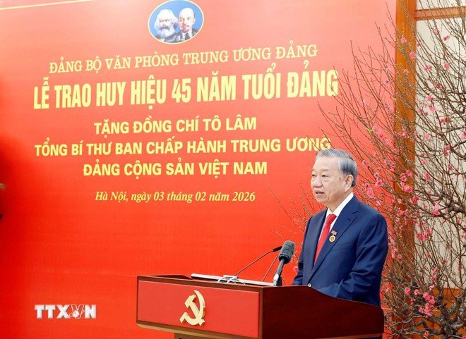 Tổng Bí thư Tô Lâm phát biểu. (Ảnh: Thống Nhất/TTXVN)