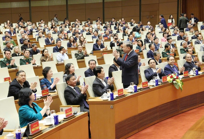 Tổng Bí thư Tô Lâm và các đại biểu dự Hội nghị. Ảnh: VGP/Nhật Bắc