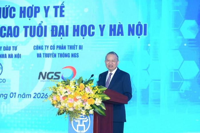 Tổng Bí thư Tô Lâm phát biểu tại lễ khởi công. Ảnh: Đăng Khoa