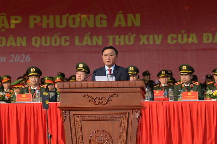 Thường trực Ban Bí thư Trần Cẩm Tú phát biểu tại buổi lễ.