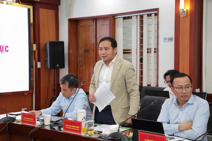 Phó Giám đốc Đại học Quốc gia Hà Nội Đào Thanh Trường phát biểu tại buổi làm việc Phó Giám đốc Đại học Quốc gia Hà Nội Đào Thanh Trường phát biểu tại buổi làm việc