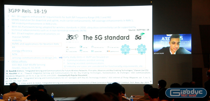 Giáo sư Aryan Kaushik trình bày nội dung “The Interplay of Sensing, AI, ESIT, and NTN for 6G Beyond Just Communications”. gdvn-key-2.jpg