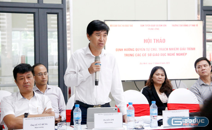 Tiến sĩ Lê Lâm - Hiệu trưởng Trường Cao đẳng Đại Việt Sài Gòn. gdvn-gvdn-tu-thuc.jpg