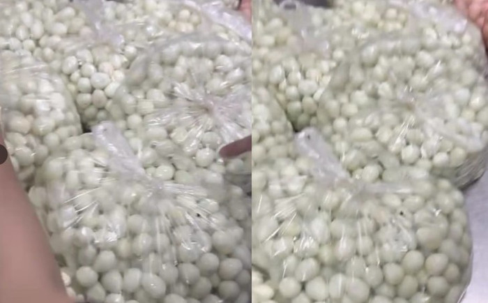 Hình ảnh trứng cút có mùi, chảy nước được phụ huynh ghi lại vào ngày 15/10. Ảnh: chụp màn hình. anh-man-hinh-2025-10-20-luc-144523-17609468023631147125620.jpg