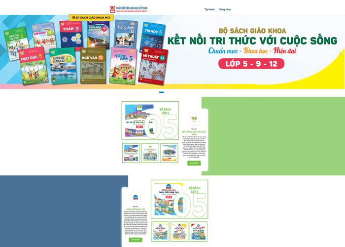 Giao diện trang https://taphuan.nxbgd.vn/. Ảnh: NXBGDVN. tap-huan.jpg