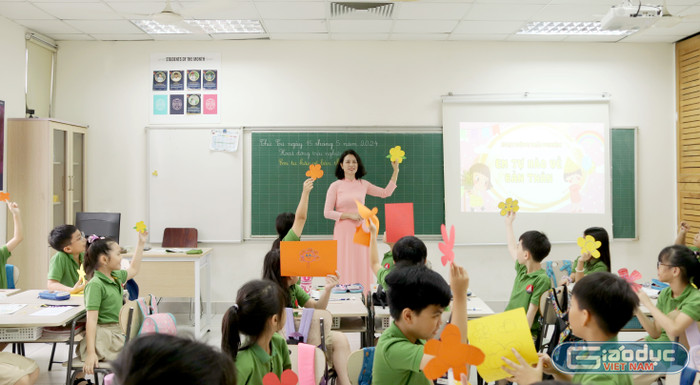 Một giờ học tại trường tư thục trên địa bàn Hà Nội. Ảnh: Mộc Trà. gdvn-marrie-currie.jpg