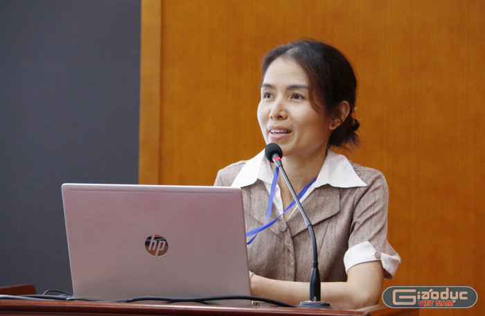 Tiến sĩ Nguyễn Thị Khoa - Viện Kỹ thuật Công nghệ cao (Trường Đại học Nguyễn Tất Thành) báo cáo tại Tiểu ban B. gdvn-khoa1.jpg