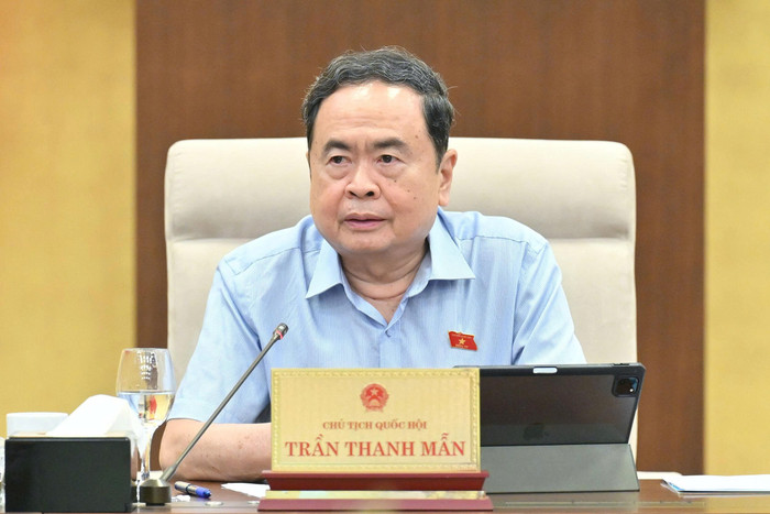 Chủ tịch Quốc hội Trần Thanh Mẫn phát biểu ý kiến tại phiên họp. Ảnh: quochoi.vn. 202508130914133538-gen-h-z6901597722783-d4f86b33219d772e7222aed29fccb32a.jpg