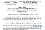 GV chưa nhận được chế độ chấm thi vào 10, bồi dưỡng HSG, Sở GD&ĐT An Giang lý giải