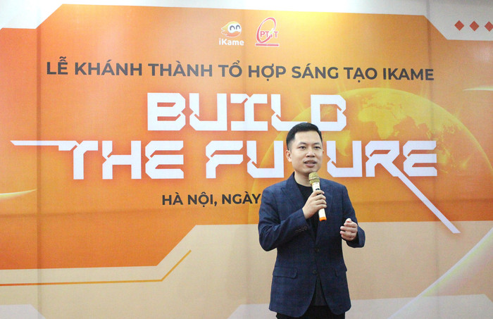 Ông Nguyễn Mạnh Quyết - Tổng giám đốc iKame Global chia sẻ cảm xúc tại buổi lễ. img-1572.jpg
