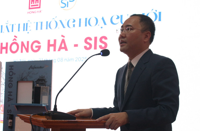 Ông Phạm Trung Kiên - Tổng Giám đốc Công ty cổ phần Văn phòng phẩm Hồng Hà phát biểu tại buổi lễ. 2.jpg