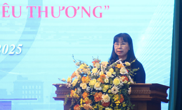 Bà Đỗ Thị Thuý Hà - Phó Chủ tịch Uỷ ban nhân dân quận Nam Từ Liêm đã phát biểu hưởng ứng. 5.jpg
