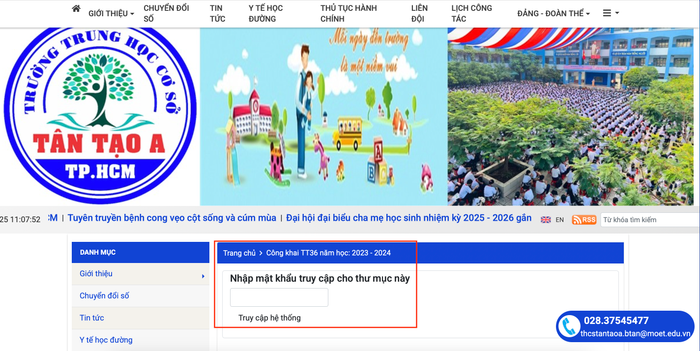 Muốn truy cập báo cáo công khai phải có "mật khẩu". Ảnh chụp màn hình tta2.png