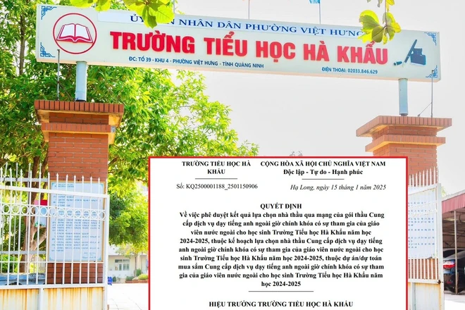 Phê duyệt cho Công ty CP Thủy Linh trúng thầu liên kết dạy tiếng Anh, trường học công khai ra sao?