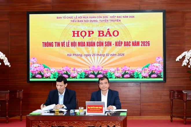 Hải Phòng họp báo thông tin về Lễ hội mùa Xuân Côn Sơn - Kiếp Bạc năm 2026