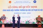 PGS.TS Nguyễn Đức Sơn tiếp tục được bổ nhiệm làm Hiệu trưởng Trường Đại học Sư phạm Hà Nội