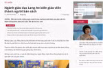 Sở Giáo dục Long An giải trình với Bộ về việc giáo viên thành người bán sách