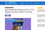 Cảnh báo về quảng cáo Viên khớp Đại Việt và một số sản phẩm khác	