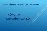 Thông tin cải chính, xin lỗi