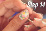 Nail hoa vintage xinh xinh