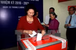 Chủ tịch Quốc hội Nguyễn Thị Kim Ngân bầu cử tại quận Ba Đình