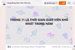 Không ít thầy cô than, tháng 11 là thời gian GV khổ nhất trong năm