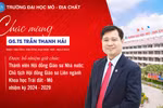 Hiệu trưởng Trường Đại học Mỏ - Địa chất là Ủy viên Hội đồng Giáo sư Nhà nước