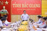 Thủ tướng Phạm Minh Chính làm việc với Ban Thường vụ Tỉnh ủy Bắc Giang