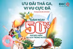 BIC giảm phí 50% cho khách hàng tham gia bảo hiểm du lịch trong nước