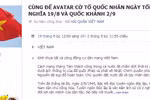 Ngày 2/9: Cư dân mạng đồng loạt đổi "avatar" thành Quốc kỳ Việt Nam