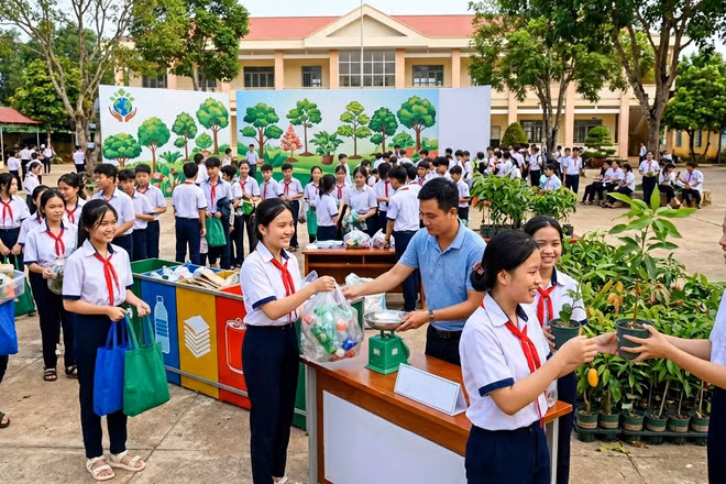 Bảo vệ môi trường bền vững đến từ chính những hành động nhỏ, thiết thực của học sinh