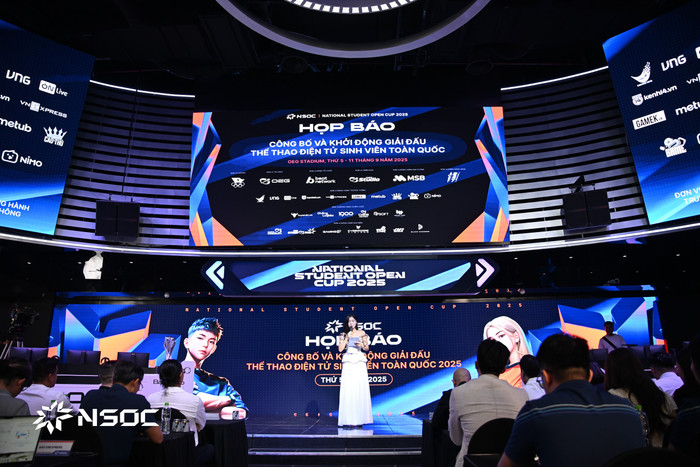 Sự kiện họp báo công bố chính thức khởi động giải đấu Thể thao điện tử Sinh viên Toàn quốc 2025. Ảnh: BTC Sự kiện họp báo công bố chính thức khởi động giải đấu Thể thao điện tử Sinh viên Toàn quốc 2025. Ảnh: BTC