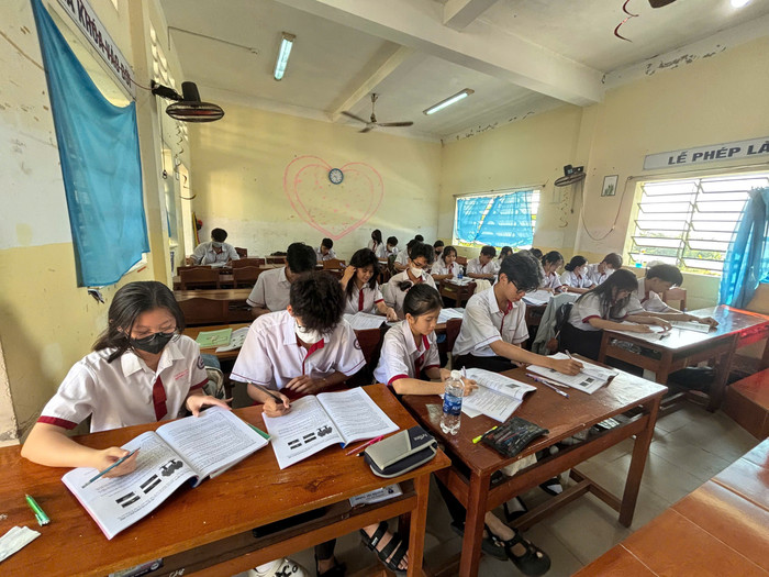 Học sinh Trường Trung học phổ thông Vĩnh Thạnh (huyện Vĩnh Thạnh, thành phố Cần Thơ). Ảnh: NTCC z6359483361367-2c5e28e779832a3749b80944b32a003b.jpg