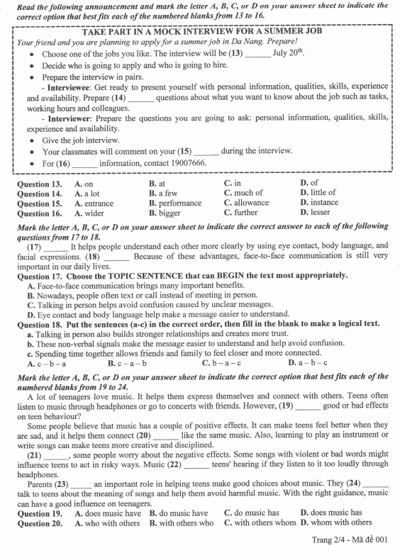 Sở GD&ĐT Hà Nội công bố đề, đáp án bài thi vào lớp 10 năm học 2025-2026