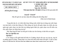 TPHCM: Đề thi học sinh giỏi môn Ngữ văn lớp 9 giàu tính nhân văn, thẩm mỹ