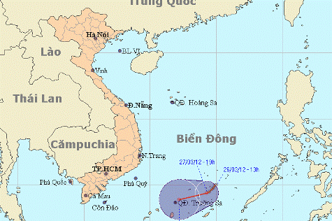 Vị trí và hướng dịch chuyarn của áp thấp. Vị trí và hướng dịch chuyarn của áp thấp.