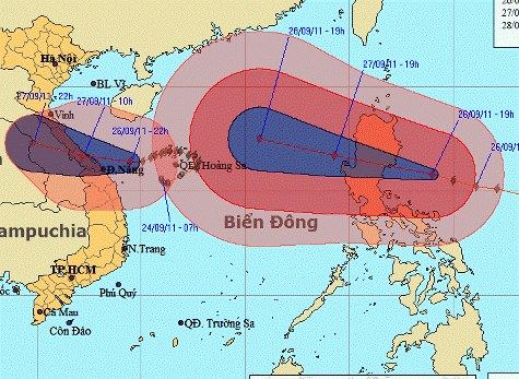 Bão số 4 suy yếu thành áp thấp nhiệt đới , biển đông tiếp tục đón "siêu bão" - cơn bão số 5.