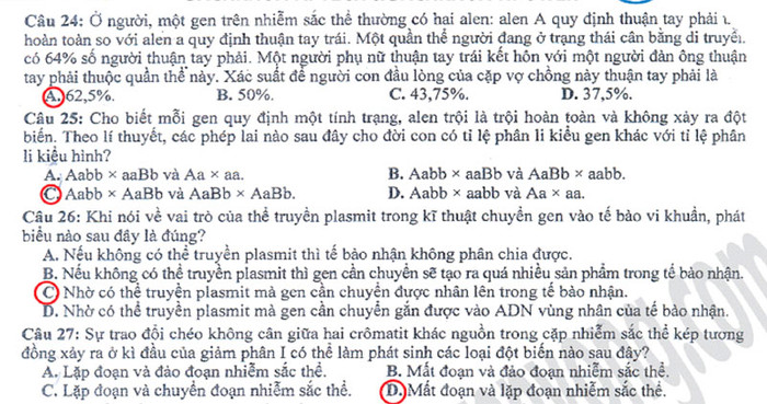 Xem đáp án môn Vật lí - Xem đáp án môn Toán - Xem đáp án môn Hóa - Xem đáp án môn Ngoại ngữ Khối A1 Xem đáp án môn Vật lí - Xem đáp án môn Toán - Xem đáp án môn Hóa - Xem đáp án môn Ngoại ngữ Khối A1