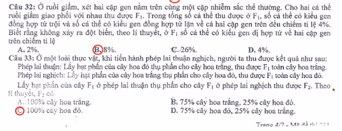 Xem đáp án môn Vật lí - Xem đáp án môn Toán - Xem đáp án môn Hóa - Xem đáp án môn Ngoại ngữ Khối A1
