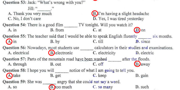 ĐÁP ÁN MÔN VĂN KHỐI C, D HỆ CAO ĐẲNG 2012 - ĐÁP ÁN MÔN SINH KHỐI B HỆ CAO ĐẲNG 2012 - ĐÁP ÁN MÔN VẬT LÝ KHỐI A, A1 HỆ CAO ĐẲNG 2012 - ĐÁP ÁN MÔN LỊCH SỬ KHỐI C HỆ CAO ĐẲNG 2012 - ĐÁP ÁN MÔN LỊCH SỬ KHỐI C HỆ CAO ĐẲNG 2012 - ĐÁP ÁN TIẾNG ANH KHỐI A1, D1 HỆ CAO ĐẲNG 2012