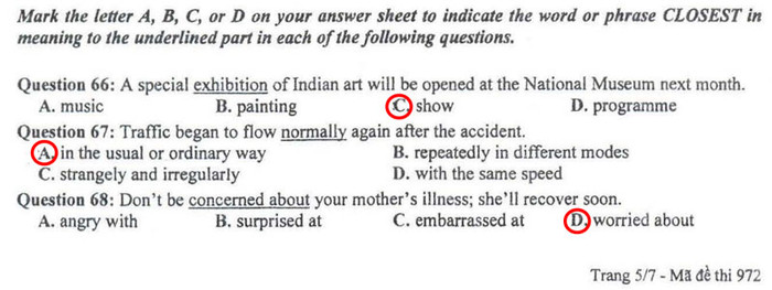 ĐÁP ÁN MÔN VĂN KHỐI C, D HỆ CAO ĐẲNG 2012 - ĐÁP ÁN MÔN SINH KHỐI B HỆ CAO ĐẲNG 2012 - ĐÁP ÁN MÔN VẬT LÝ KHỐI A, A1 HỆ CAO ĐẲNG 2012 - ĐÁP ÁN MÔN LỊCH SỬ KHỐI C HỆ CAO ĐẲNG 2012 - ĐÁP ÁN MÔN LỊCH SỬ KHỐI C HỆ CAO ĐẲNG 2012 - ĐÁP ÁN TIẾNG ANH KHỐI A1, D1 HỆ CAO ĐẲNG 2012