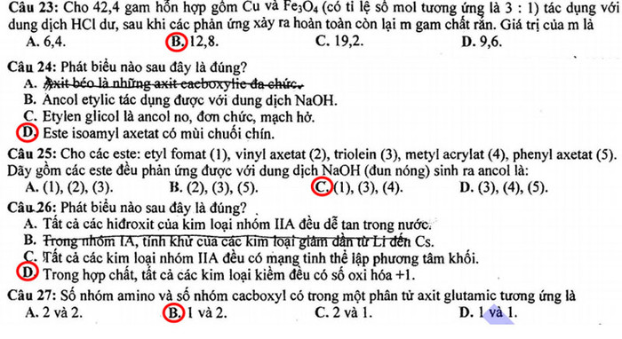 ĐÁP ÁN TIẾNG ANH KHỐI A1, D1 HỆ CAO ĐẲNG 2012 - ĐÁP ÁN MÔN VĂN KHỐI C, D HỆ CAO ĐẲNG 2012 - ĐÁP ÁN MÔN SINH KHỐI B HỆ CAO ĐẲNG 2012 - ĐÁP ÁN MÔN VẬT LÝ KHỐI A, A1 HỆ CAO ĐẲNG 2012 - ĐÁP ÁN MÔN LỊCH SỬ KHỐI C HỆ CAO ĐẲNG 2012 - ĐÁP ÁN MÔN LỊCH SỬ KHỐI C HỆ CAO ĐẲNG 2012
