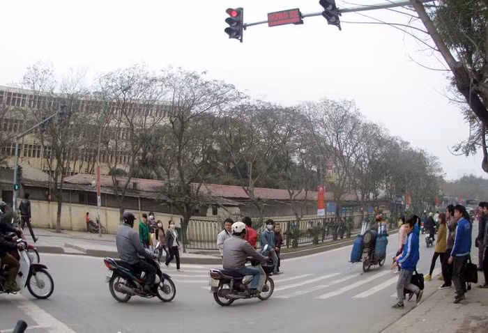 Không chỉ người đi bộ vi phạm mà người điều khiển các phương tiện cũng vượt đèn đỏ.