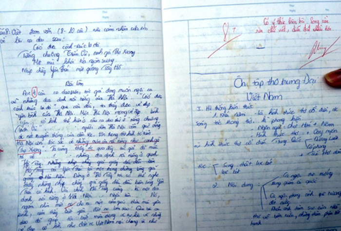 Điểm cho phần ôn tập mà cô Thủy giao cho các em học sinh làm. Ảnh: Độc giả cung cấp. Điểm cho phần ôn tập mà cô Thủy giao cho các em học sinh làm. Ảnh: Độc giả cung cấp.